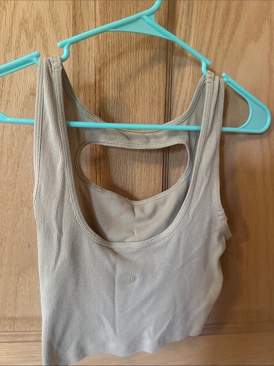 lululemon athletica Other - lululemon athletica Ribbed Scoop Back Tank - Beige